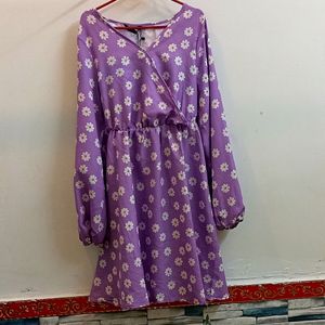 Lovely Purple Floral Dress