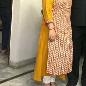 Yellow Long Kurti - Ethnic Wear