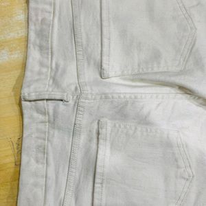 Surplus White Straight High Rise Jeans for Woman