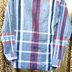 Shirt Blue Pure Cotton High Quantity Standard