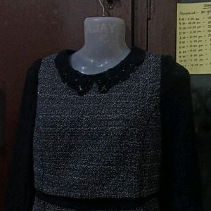 Charcoal Winter Aesthetic Dress