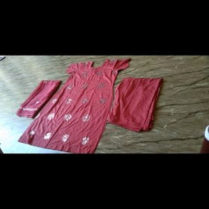 XXXl Size Cotton Suit With Dupatta