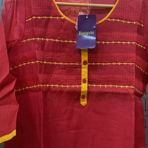 Chanderi Cotton Beautiful Kurti