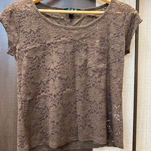 Flower Netted Top For Women