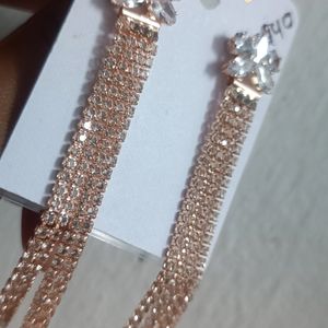 Rose Gold Stone Earrings