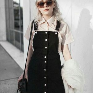 H&M Dungaree Dress Black