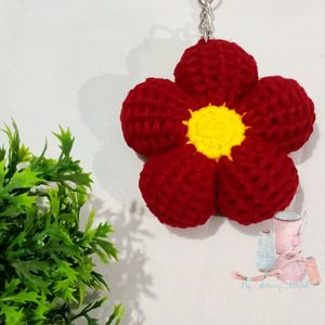 Crochet Flower Keychain