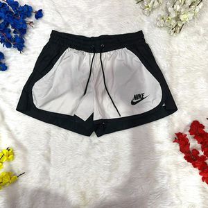 Nike white black logo running/ gym shorts