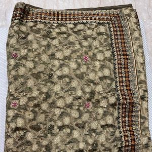 Olive Tissue Saree