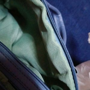 White Blue Floral Hand Bag