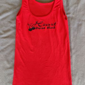 Red Long Active Wear Camisole