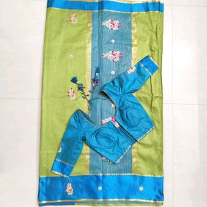 Silk Saree With Bud Work