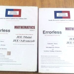 °Errorless Mathmatics° Volume 1,2 For Jee Mains And Advanced.