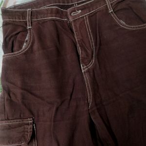 brown baggy jeans