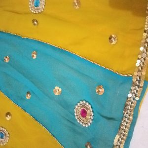 Lahenga Choli Fabric And Dupatta Semi Stitched