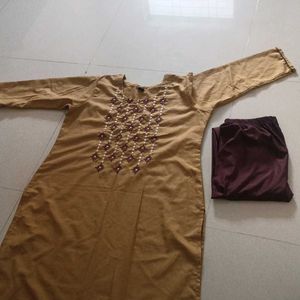 Kurti With Matching Leggins(Silk)