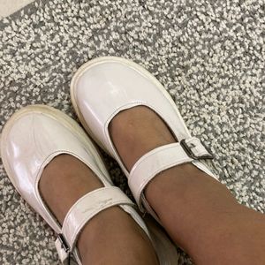 White Mary Janes