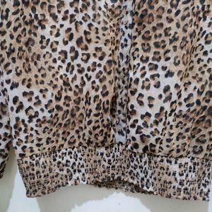 Leopard Print Top Bust 34-36 L-25