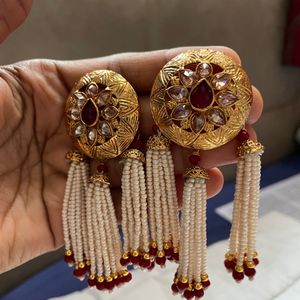 Red Beaded Earrings