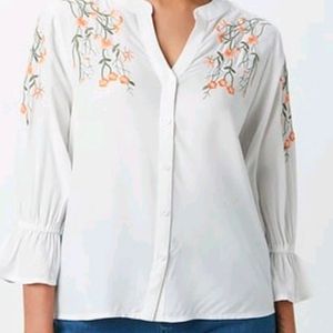 Westside Floral High Low Blouse Top