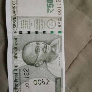 500 Rs Note New With 001122 Sequence Number