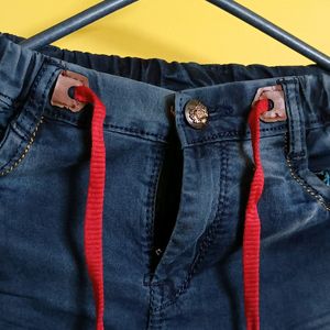 Blue Slim And Stretchable Jeans For Boys