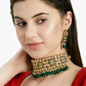 zaveri pearls neckpiece / jewellery seteith earrings