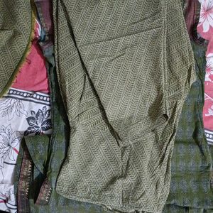 Olive Green Kurta Set