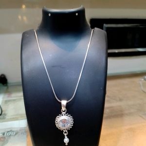 Diamond Chain Pandent Pure Silver 925