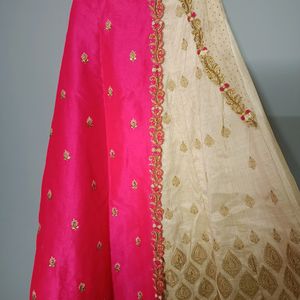 Embrioded Pink Lehnga Set