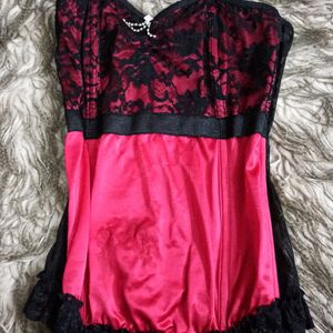 Pink Lace Gothic Halloween Corset