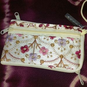 EMBROIDED MULTI COLOUR Fancy PURSE