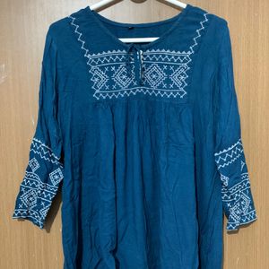 Casual Wear Blue Tunics