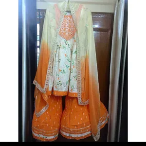 Newly Party Wear Wedding Sharara Gharara Suit