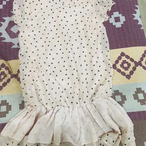 Very Pretty Unused Partywear Polka Dots Long Top