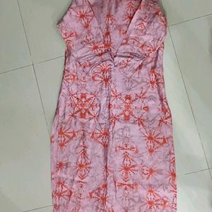 Poly cotton tie & dye long kurti