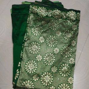 Green Colour Saree 💚