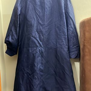 Women Blue Color Short Coat Winter Wear