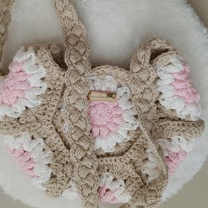 Handmade Crochet Sling Bag.