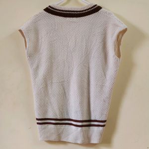 Off White Vest Sweater