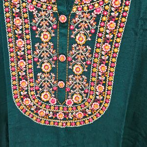 Bottlegreen Embroidery Kurti