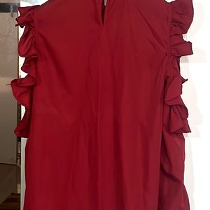 Maroon cold Shoulder Party Wear Top