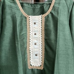 Olive Green Kurta Set