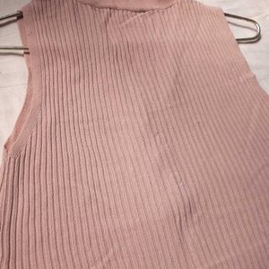 Baby Pink V Neck Top