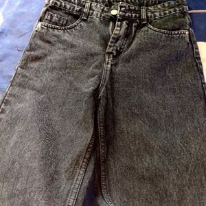 Charcoal Black Straight Jeans