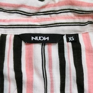 Branded Striped Cropped Shirt