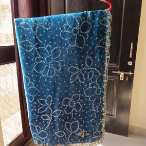 Sky blue Shaded Bandhani Saree (New)