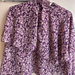 Mauve Printed Fashionable Top