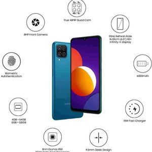 Samsung Galaxy M12 (Blue,6GB RAM, 128GB Storage)