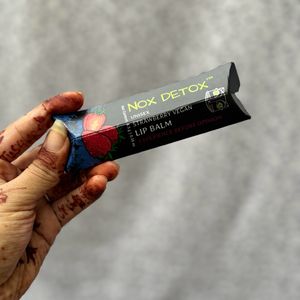 Nox Detox  strawberry, vegan lip balm